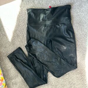 Spanx Faux Leather Leggings, Black, Medium